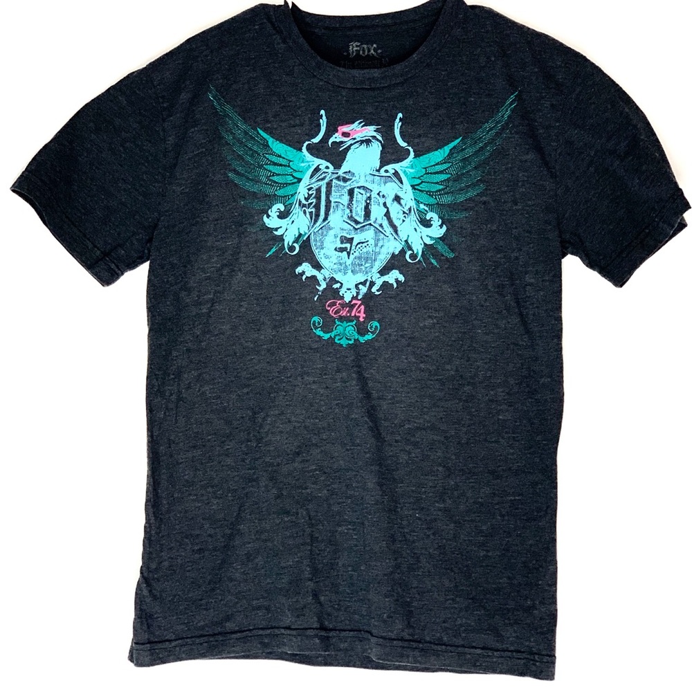 FOX LOGO GRAPHIC T SHIRT - SIZE LARGE - L